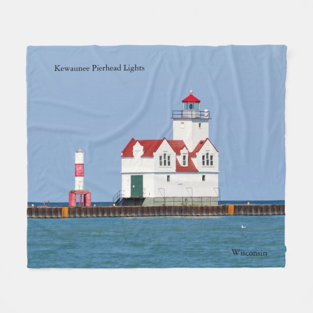 Kewaunee Pierhead Lights blanket (Front (Horizontal))