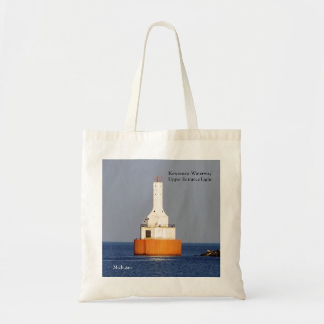 Keweenaw Waterway Entrance Lights tote bag (Front)