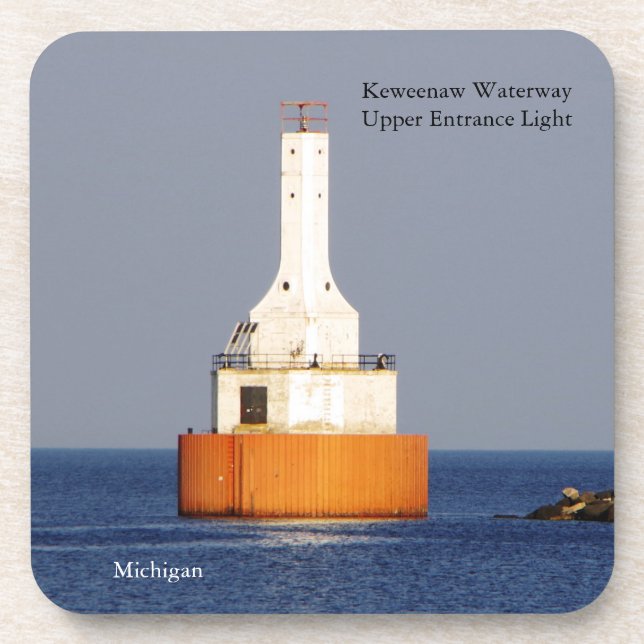 Keweenaw Waterway Upper Entrance Light 2023 Coaster (Front)