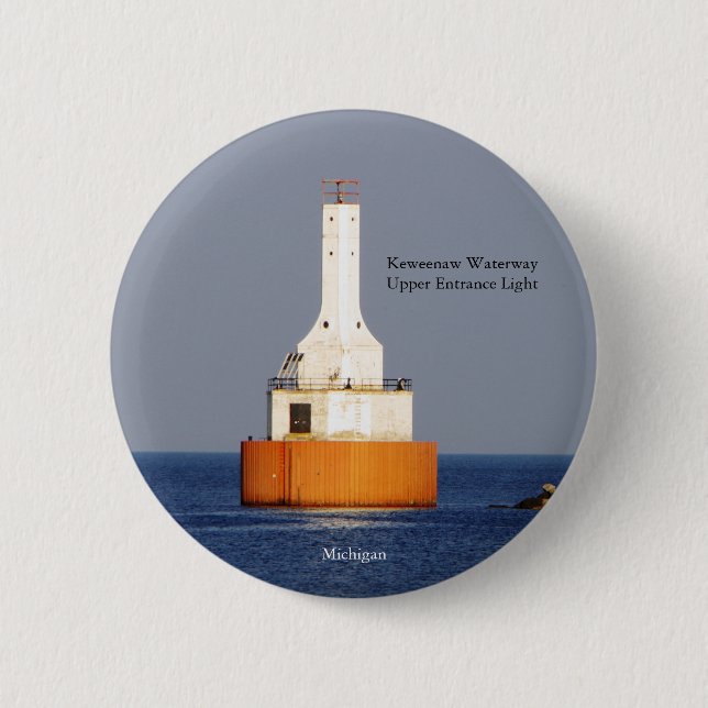Keweenaw Waterway Upper Entrance Light button (Front)