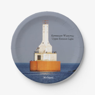 Keweenaw Waterway Upper Entrance Light paper plate