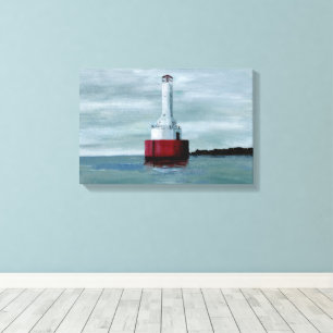 Keweenaw Waterway Upper Michigan UP lighthouse Canvas Print