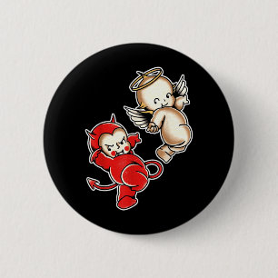 Kewpie Baby Devil Angel Cherubs 6 Cm Round Badge