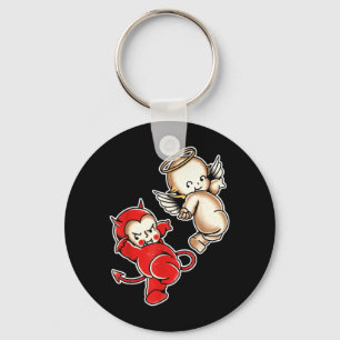 Kewpie Baby Devil Angel Cherubs Key Ring
