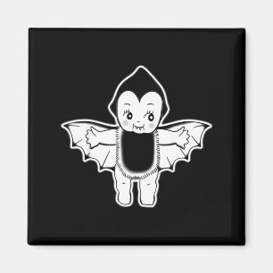Kewpie baby vampire bat tattoo magnet