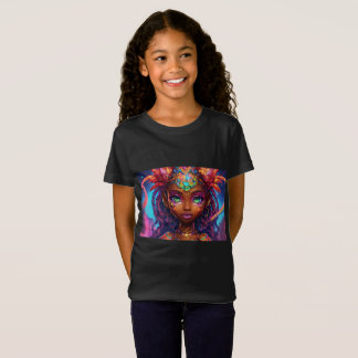 Kewpie's Enchanted Realm: Melanated Dragon-Unicorn T-Shirt