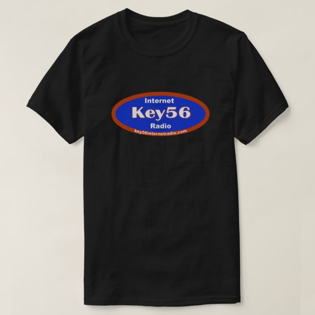 Key56 Radio Black T-Shirt (Design Front)