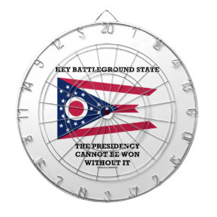 Key Battleground State Presidency Ohio State Flag Dartboard