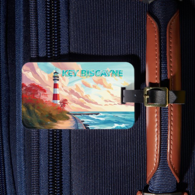 Key Biscayne, Florida Keys Luggage Tag (Front Insitu 4)