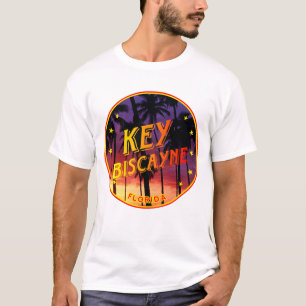 Key Biscayne, Florida sunset and Palmtrees T-Shirt