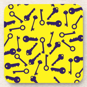 Key Blue Pattern Product Coaster