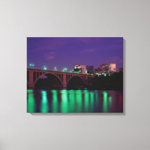 Key Bridge crossing the Potomac River Canvas Print