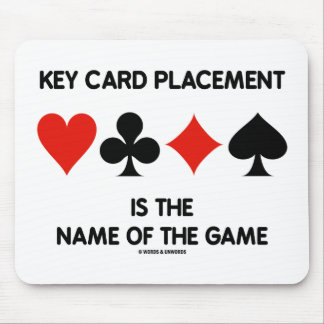Key Card Placement Is The Name Of The Game Bridge Mouse Mat
