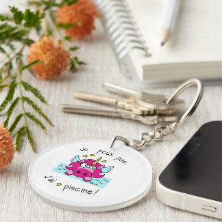 Key Carrier Licorne, "I can't, I have pool" Key Ring