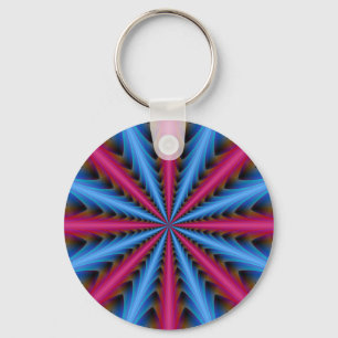 Key Chain 16 Segments in Pink and Blue
