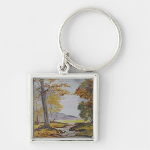 Key Chain Ann Hayes Painting Forest Stream