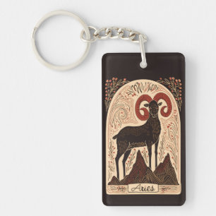 Key Chain Aries Celestial Zodiac Art