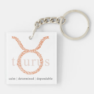 Key chain: Astrology Taurus Sign Ring