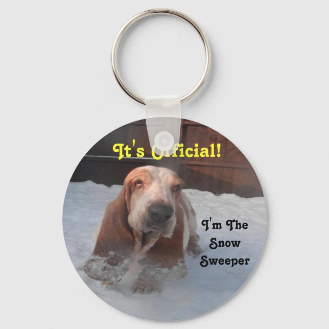 Key Chain Basset Hound Snow Sweeper (Front)