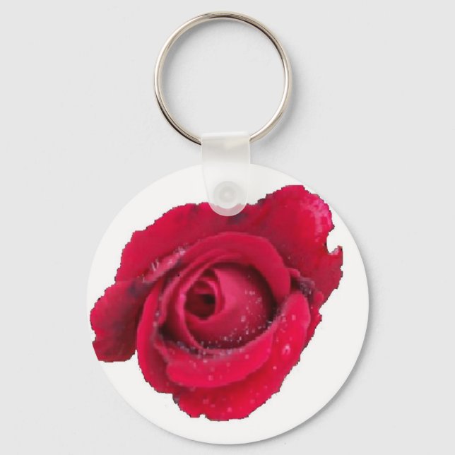 Key Chain Beautiful Red Rose (Front)