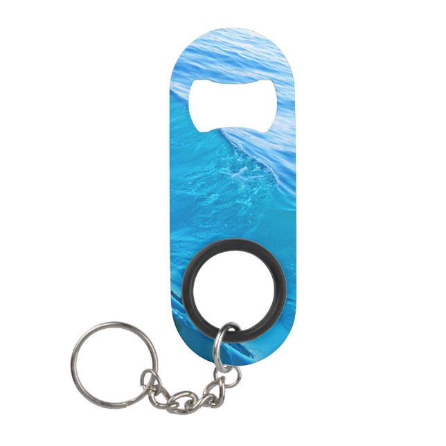 Key chain bottle opener blue water (Front)
