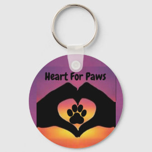 Key Chain Heart For Paws
