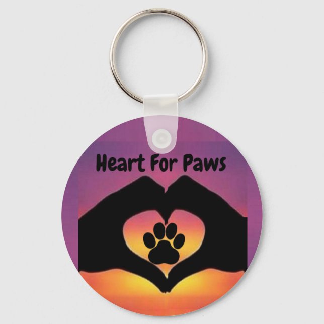 Key Chain Heart For Paws (Front)