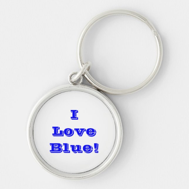 Key Chain I Love Blue (Front)