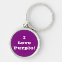Key Chain I Love Purple
