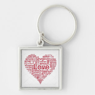 KEY CHAIN ***I LOVE YOU *** IN MANY LANGUAGES