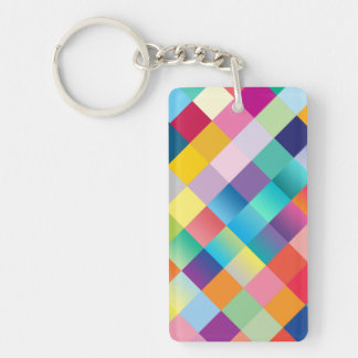 Key Chain: MULTI COLORED GEOMETRIC Ring