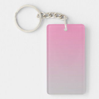 Key Chain: PINK GRAY OMBRE Key Ring