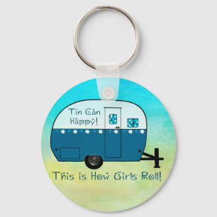 KEY CHAIN Retro Camper Textured