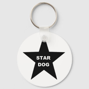 Key Chain Star Dog on Black Star
