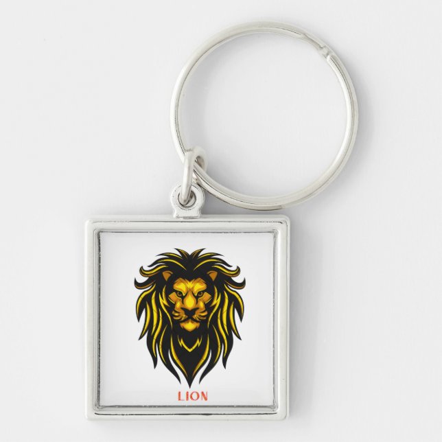 Key chain with roaring Lion  (Front)