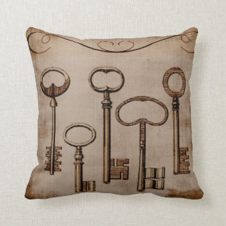 Key design vintage pillow