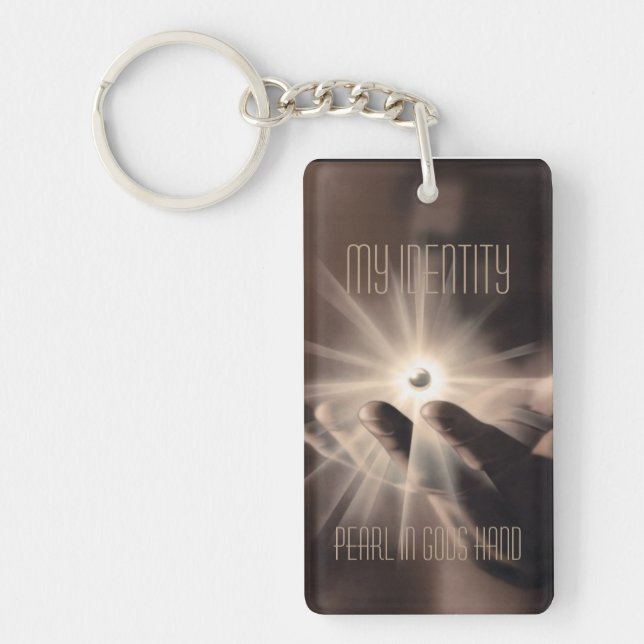 Key hanger: My Identity, a pearl in God Ring (Front)