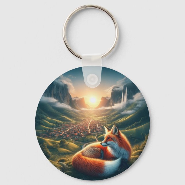 Key holders, red fox by day and night ring (Front)