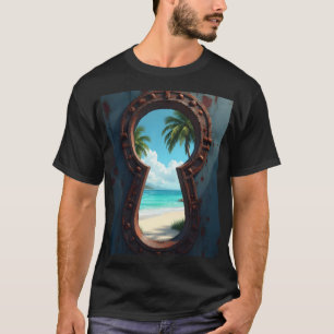 Key hole view of paradise T-Shirt