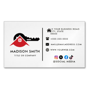 Key Home Magnetic Business Card