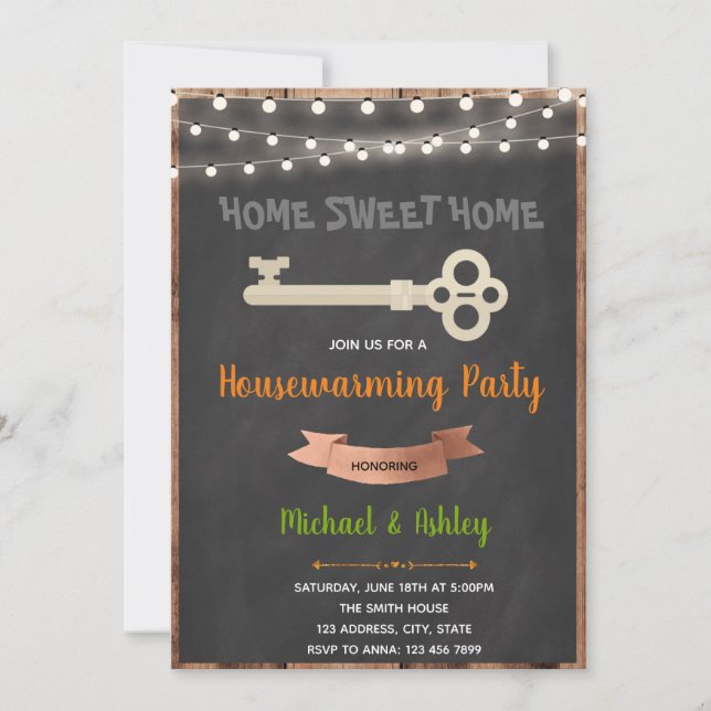 Key housewarming party Invitation (Front)