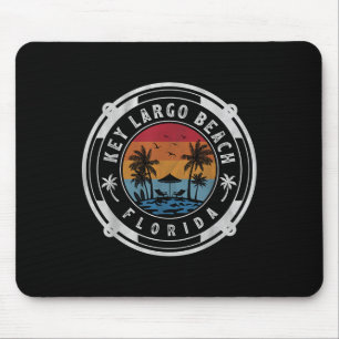 Key Largo Beach Florida Summer Vacation Vintage Su Mouse Mat