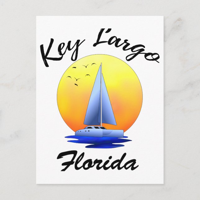 Key Largo Florida Keys Sailing Postcard (Front)