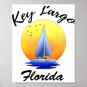Key Largo Florida Keys Sailing Poster