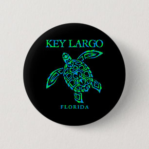 Key Largo Florida Sea Turtle Boys Girls Toddlers 6 Cm Round Badge