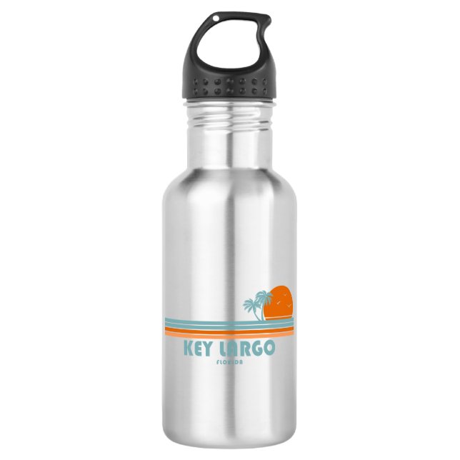 Key Largo Florida Sun Palm Trees 532 Ml Water Bottle (Front)
