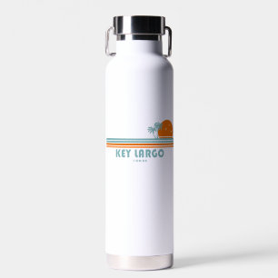 Key Largo Florida Sun Palm Trees Water Bottle