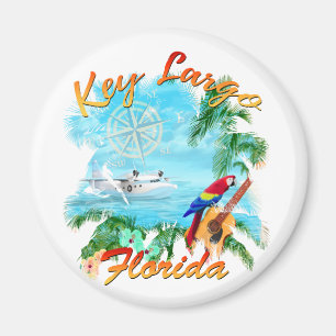 Key Largo Florida Trop Rock Magnet
