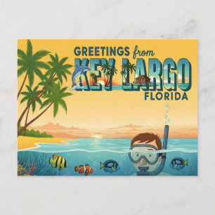 Key Largo Florida – Tropical Vacation Postcard