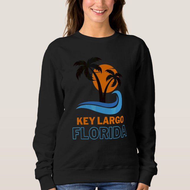 Key Largo Florida Vacation Beach Tropical Group Sweatshirt (Front)